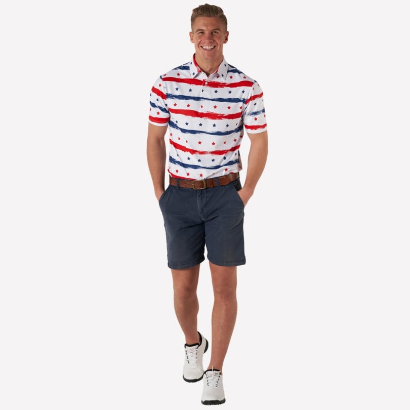 Royal & Awesome Stars And Stripes Polo