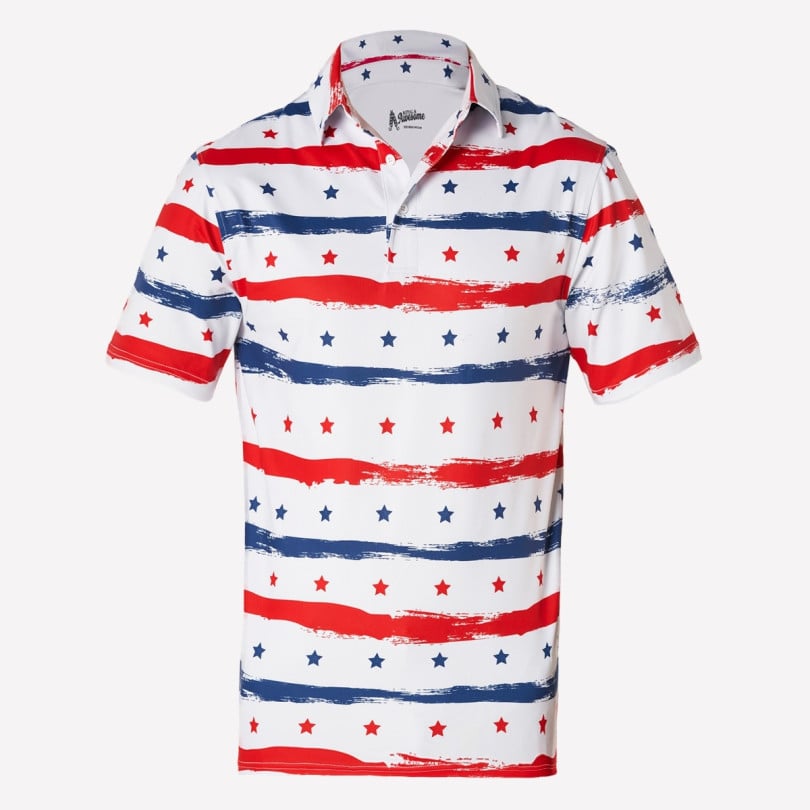 royal & awesome Stars and Stripes Polo