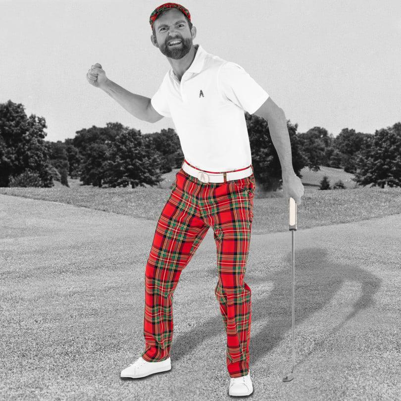 royal & Awesome Stewart Tartan Golf Pants