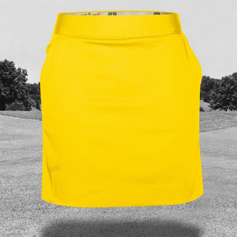 royal & awesome YOLO Yellow Ladies Skort