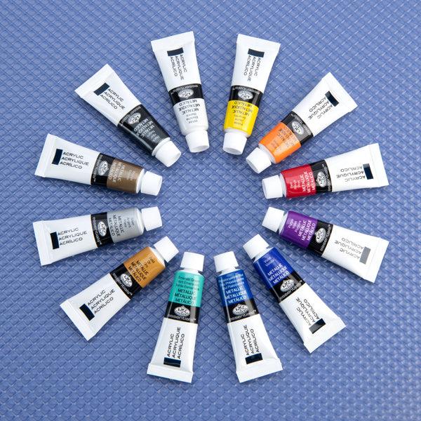 Royal And Langnickel ACRMET-12 | Essentials™ 12pc Metallic Acrylic Paint Pack