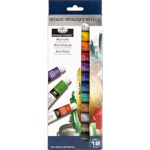 royal and langnickel ACRMET-12 | Essentials™ 12pc Metallic Acrylic Paint Pack