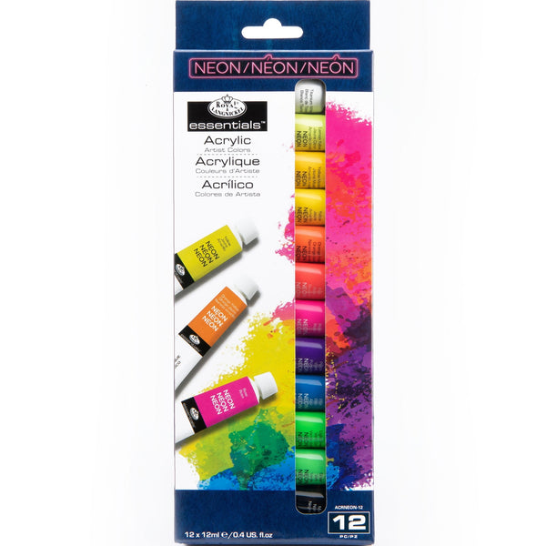 royal and langnickel ACRNEON-12 | Essentials™ 12pc Neon Acrylic Paint Pack