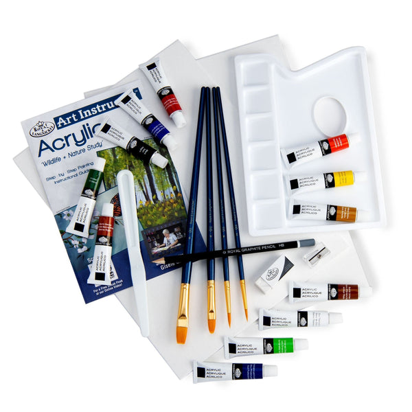 Royal And Langnickel AIS-104 | Wildlife + Nature Study Acrylic Art Set - 24pc