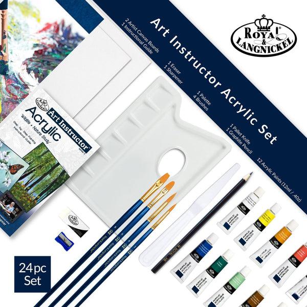 Royal And Langnickel AIS-104 | Wildlife + Nature Study Acrylic Art Set - 24pc