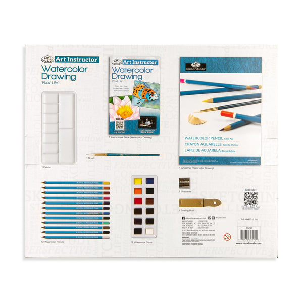 Royal And Langnickel AIS-107 | Pond Life Watercolor Drawing Art Set - 30pc