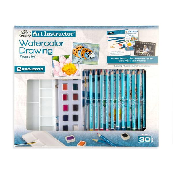 royal and langnickel AIS-107 | Pond Life Watercolor Drawing Art Set - 30pc