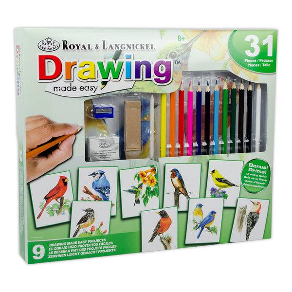 royal and langnickel AME-101 | Drawing Made Easy™ Box Set 31pc 8" x 10" 9 Project Box Set