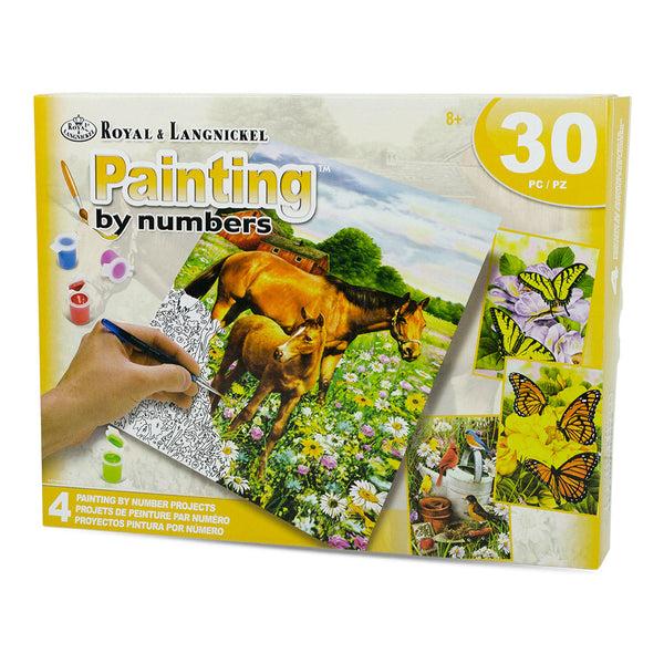 royal and langnickel AVS-PBN210 | Painting by numbers™ 30pc 8" x 10" Fields 4 Project Box Set