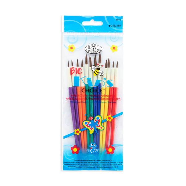 royal and langnickel BK112 | Big Kid's Choice™ 12pc Round Artist Brush Set royal and langnickel BK112 | Big Kid's Choice™ 12pc Round Artist Brush Set