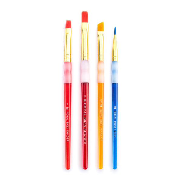 Royal And Langnickel BK607 | Big Kid's Choice™ Lil' Grippers™ 4pc Beginner Brush Set