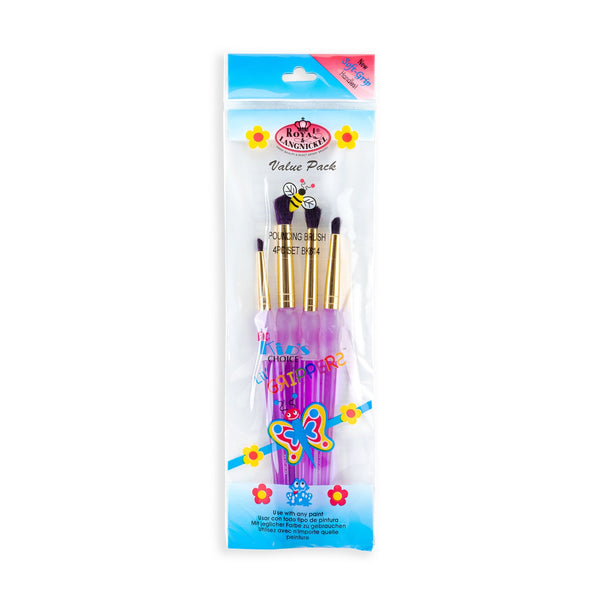 royal and langnickel BK614 | Big Kid's Choice™ 4pc Pouncer Brush Set