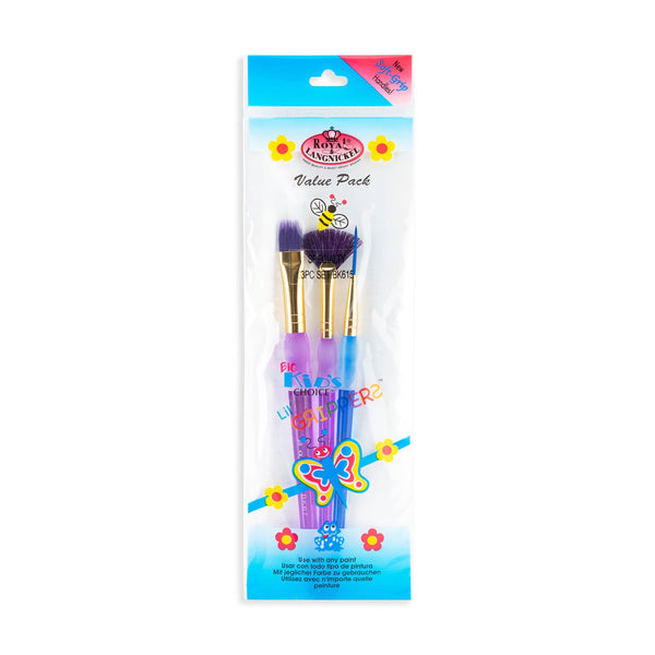 royal and langnickel BK615 | Big Kid's Choice™ 3pc Variety Brush Set