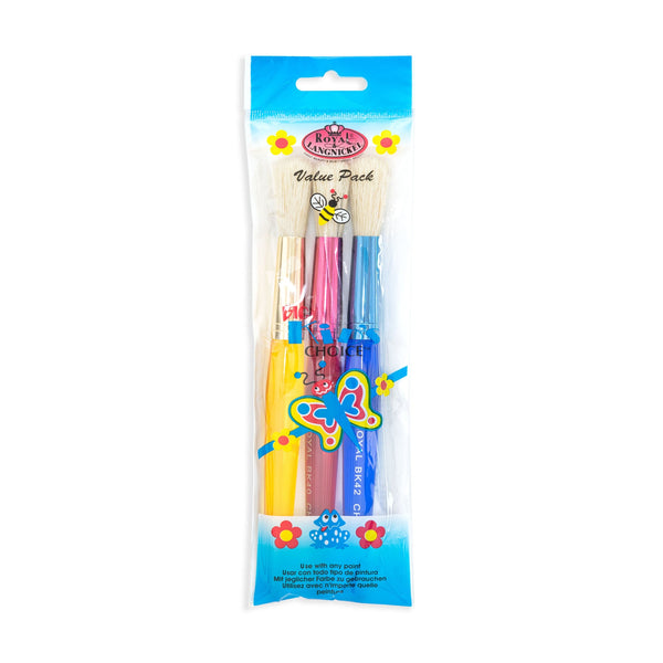 royal and langnickel BK616 | Big Kid's Choice™ 3pc Toddler Chubby Round Brush Set