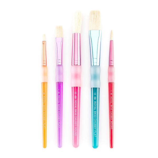 Royal And Langnickel BK672 | Big Kid's Choice™ 5pc Bristle Chubby/Variety Brush Set