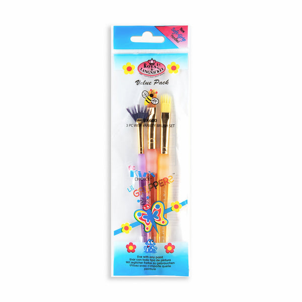 royal and langnickel BK680 | Big Kid's Choice™ 3pc Wisp Variety Brush Set