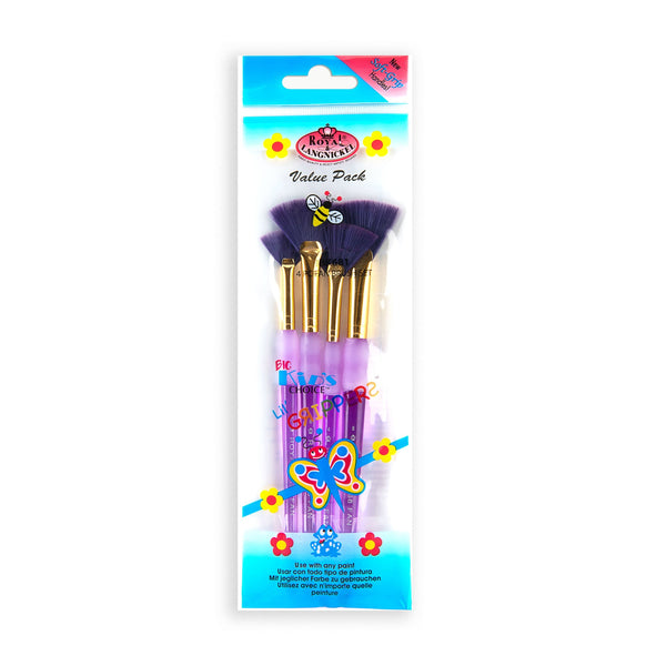 royal and langnickel BK681 | Big Kid's Choice™ 4pc Fan Brush Set