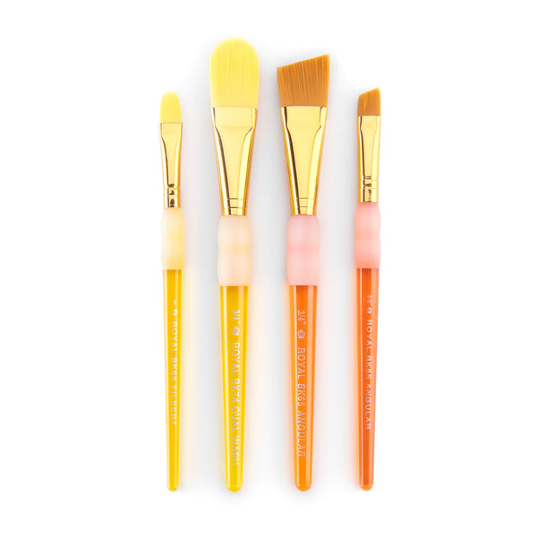 Royal And Langnickel BK692 | Big Kid's Choice 4pc Lil' Grippers™ Filbert/Angular Brush Set