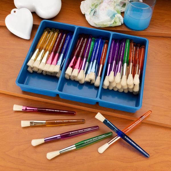Royal And Langnickel BLBOX-BKCHUBCOMBO-48 | Big Kid's Choice™ 48pc Chubby Round/Flat Brush Set