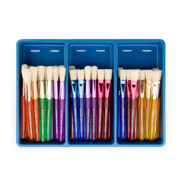 Royal And Langnickel BLBOX-BKCHUBCOMBO-48 | Big Kid's Choice™ 48pc Chubby Round/Flat Brush Set