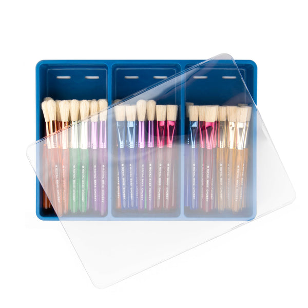 royal and langnickel BLBOX-BKCHUBCOMBO-48 | Big Kid's Choice™ 48pc Chubby Round/Flat Brush Set
