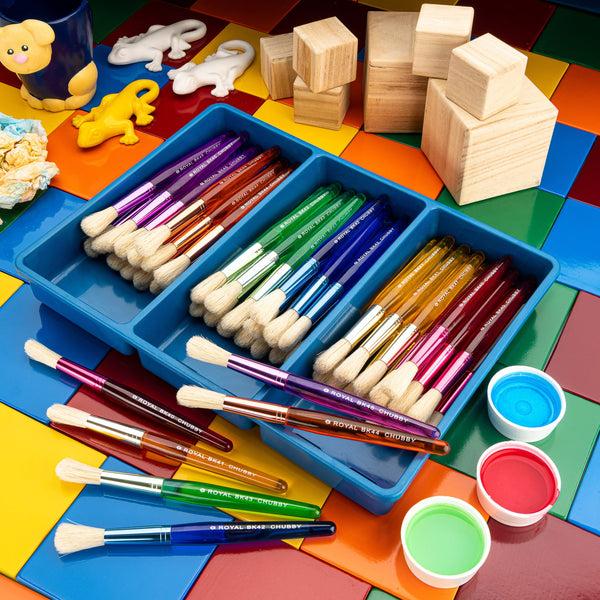 Royal And Langnickel BLBOX-BKCHUBRND-48 | Big Kid's Choice™ 48pc Chubby Round Brush Set