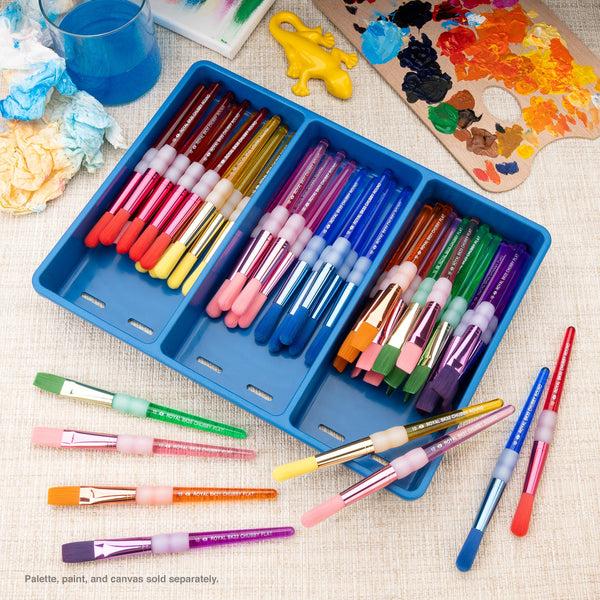 Royal And Langnickel BLBOX-BKNYLCOMBO-48 | Big Kid's Choice™ 48pc Chubby Nylon Round/Flat Brush Set