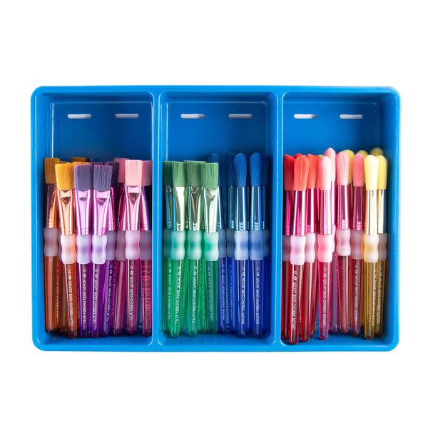 Royal And Langnickel BLBOX-BKNYLCOMBO-48 | Big Kid's Choice™ 48pc Chubby Nylon Round/Flat Brush Set