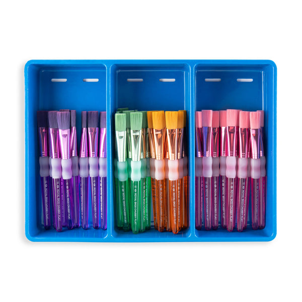 Royal And Langnickel BLBOX-BKNYLFLAT-48 | Big Kid's Choice™ 48pc Chubby Nylon Flat Brush Set