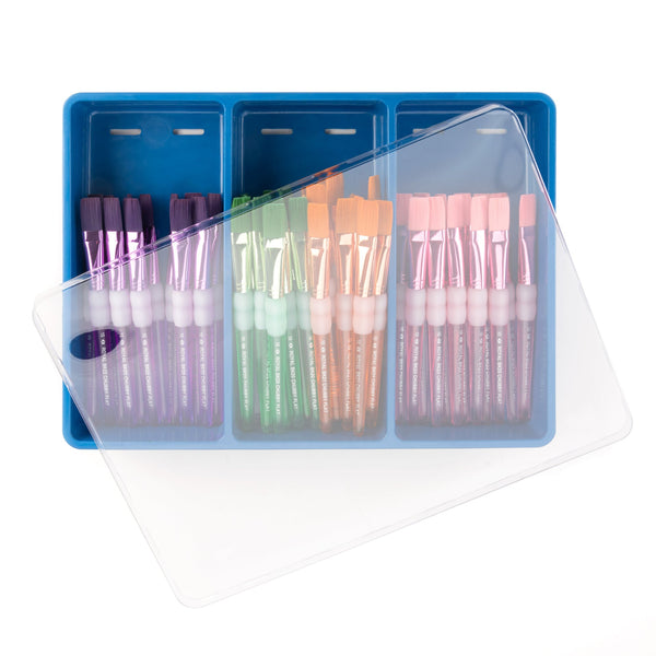 royal and langnickel BLBOX-BKNYLFLAT-48 | Big Kid's Choice™ 48pc Chubby Nylon Flat Brush Set