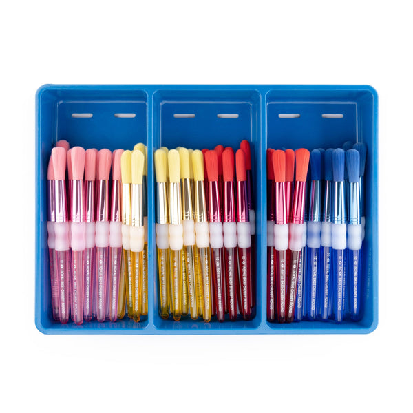 Royal And Langnickel BLBOX-BKNYLRND-48 | Big Kid's Choice™ 48pc Chubby Nylon Round Brush Set