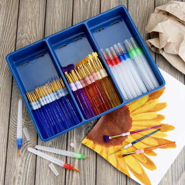 Royal And Langnickel BLBOX-BKSPECIALTY-72 | Big Kid's Choice™ Blue Box 72pc Specialty Brush Assortment With 18 Aqua-Flo™ Brush Pens
