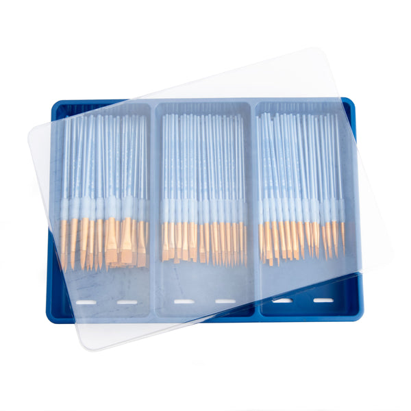 royal and langnickel BLBOX-CCCOMBO-72 | 72pc Crafter's Choice™ Round & Flat Brush Blue Box Set