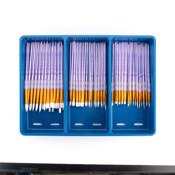royal and langnickel BLBOX-CCWHTTAK-72 | 72pc Crafter's Choice™ White Taklon Brush Assortment Blue Box Set royal and langnickel BLBOX-CCWHTTAK-72 | 72pc Crafter's Choice™ White Taklon Brush Assortment Blue Box Set