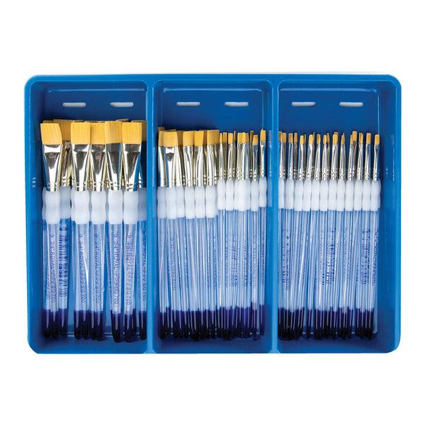royal and langnickel BLBOX-SGFLAT-72 | Soft-Grip™ 72pc Flat Artist Brush Display Box