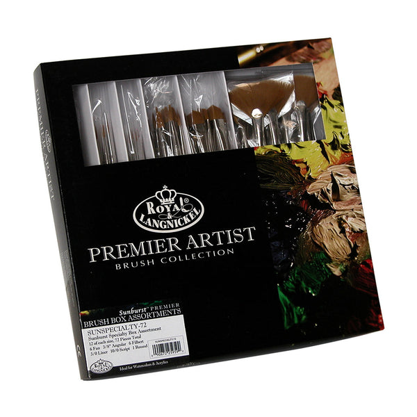 royal and langnickel BLBOX-SUNSPECIALTY-72 | Sunburst 72pc Specialty Artist Brush Box Assortment