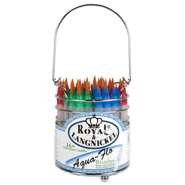 royal and langnickel CAD-AQUAFLO-36 | Aqua-Flo™ Brush 36pc Classroom Caddie
