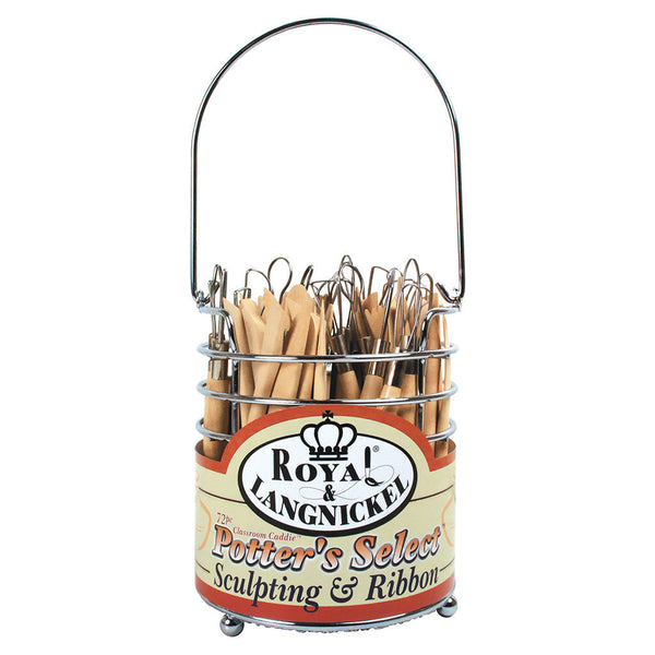 royal and langnickel CAD-SCULPTRIB-72 | Potter's Select™ 72pc Sculpting Tool Classroom Caddie