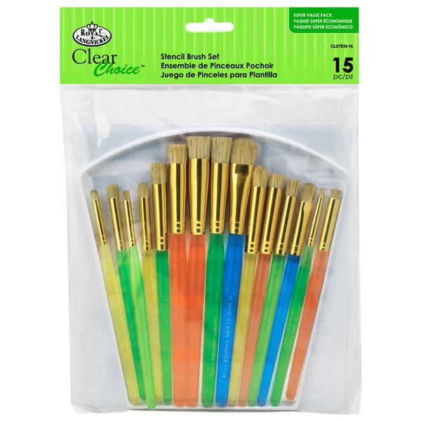 royal and langnickel CLSTEN-15 | Clear Choice™ 15pc Stencil Brush Set