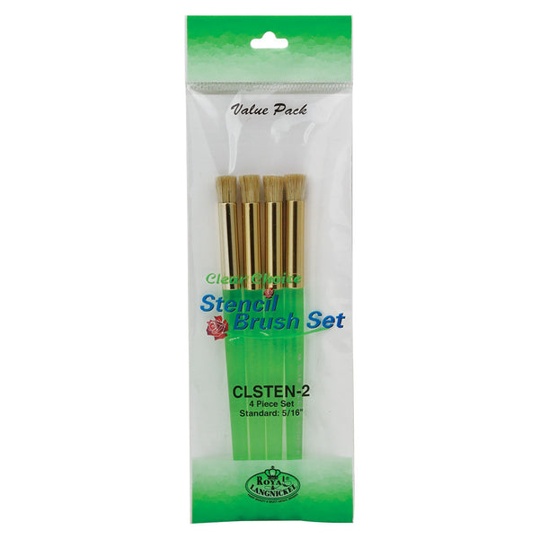 royal and langnickel CLSTEN-2 | Clear Choice™ 4pc Standard Stencil Brush Set