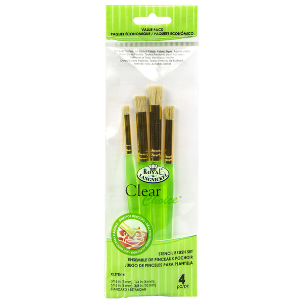 royal and langnickel CLSTEN-4 | Clear Choice™ 4pc Standard Stencil Brush Set