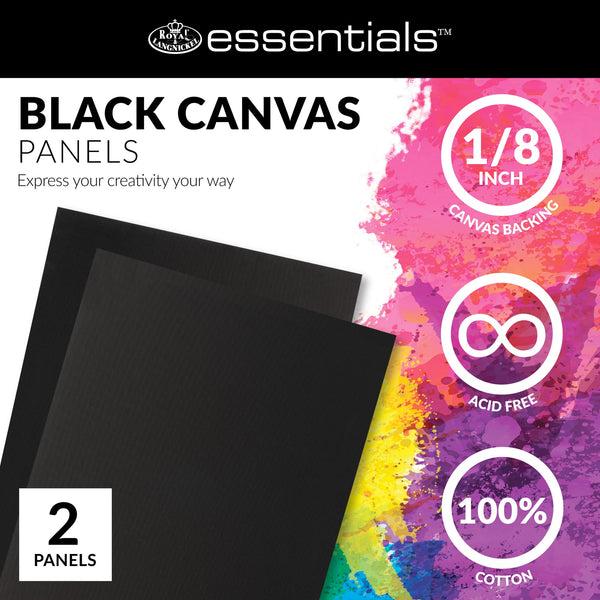 Royal And Langnickel CNVB-BLK1216-2 | 2pk 12 X 16 Black Canvas Panel Value Black