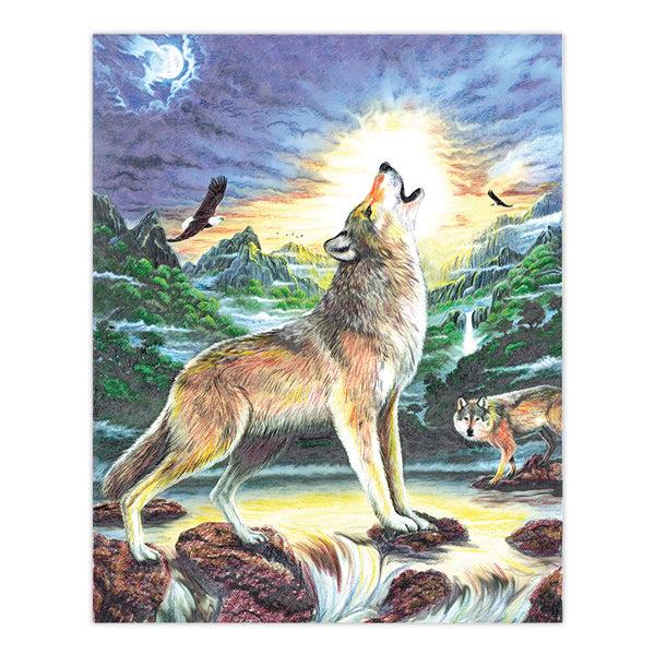 Royal And Langnickel CPN11 | Colour Pencil By Numbers™ 13pc 8.75" X 11.75" Wolves By Stream Project