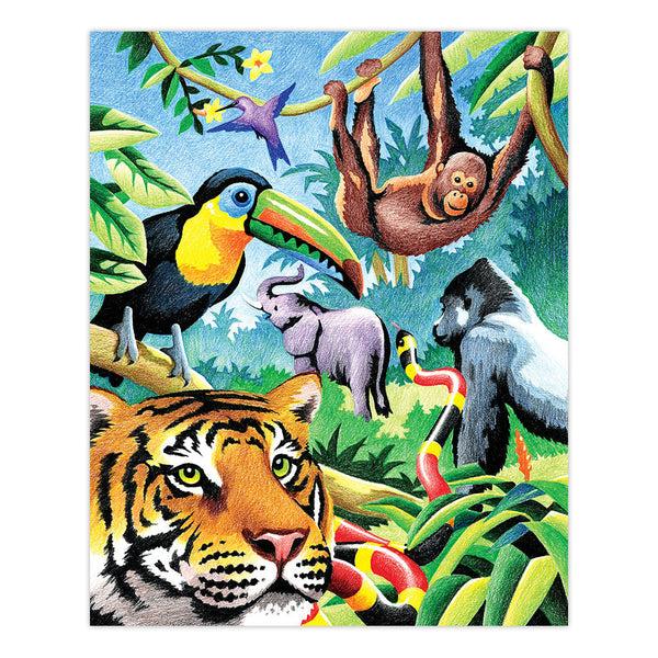 Royal And Langnickel CPN4 | Colour Pencil By Numbers™ 13pc 8.75" X 11.75" Jungle Animals Project