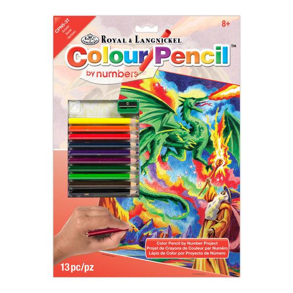 royal and langnickel CPN5 | Colour Pencil by numbers™ 13pc 8.75" x 11.75" Sorcerer Project
