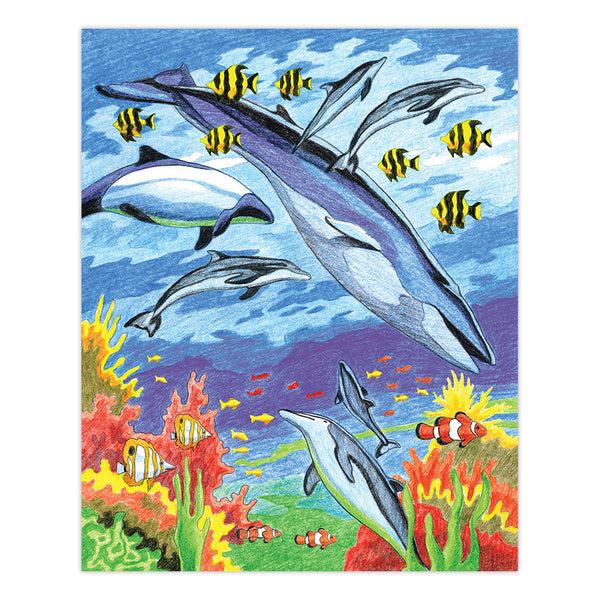 Royal And Langnickel CPN6 | Colour Pencil By Numbers™ 13pc 8.75" X 11.75" Sea Animals Project