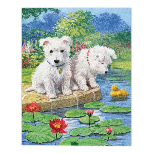 Royal And Langnickel CPN8 | Colour Pencil By Numbers™ 13pc 8.75" X 11.75" Westie Puppies Project