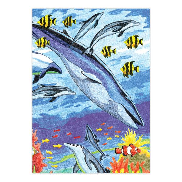 Royal And Langnickel CPNMIN-109 | Colour Pencil By Numbers™ 12pc 5" X 7" Under The Sea Project