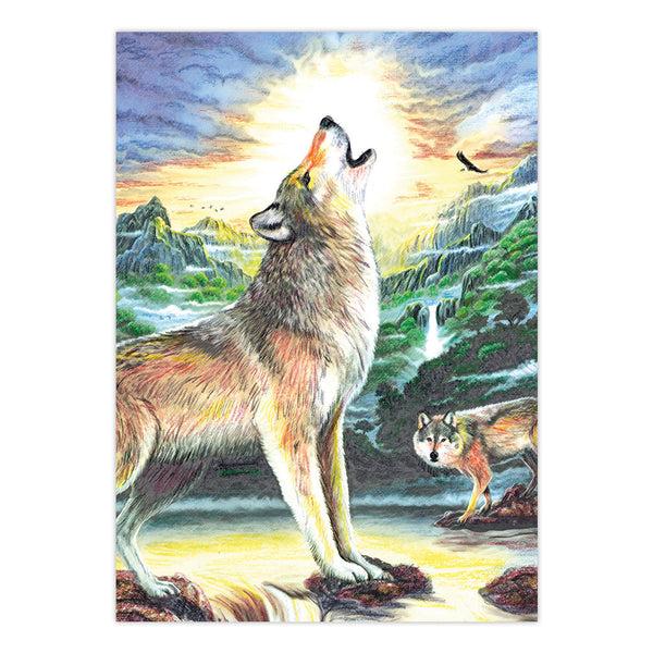 Royal And Langnickel CPNMIN-111 | Colour Pencil By Numbers™ 12pc 5" X 7" Wolves Project