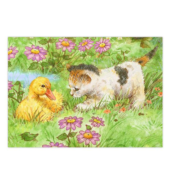 Royal And Langnickel CPNMIN-113 | Colour Pencil By Numbers™ 12pc 5" X 7" Kitten & Duckling Project